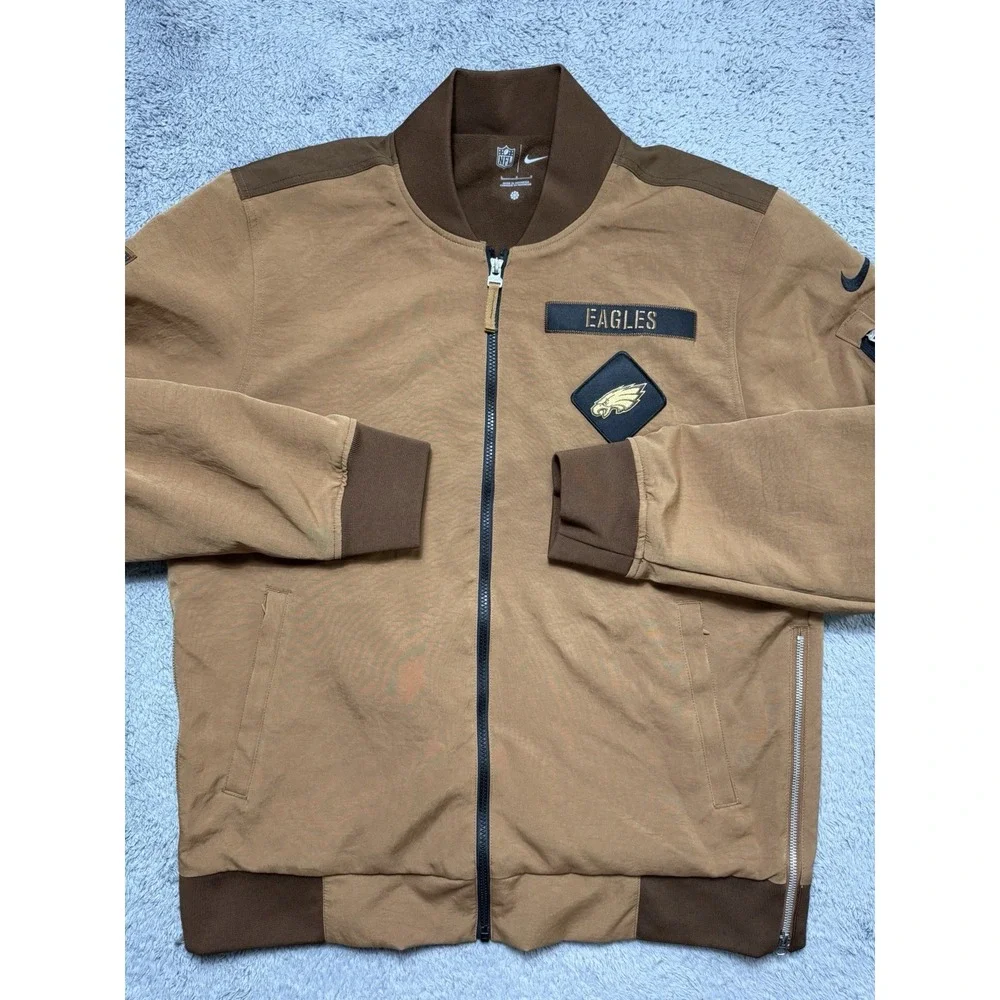 Nike 2024 Philadelphia Eagles Men's L Salute To Service Full-Zip Jacket Bomber